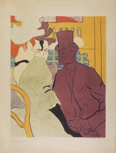 Flirt (Een Engelsman in de Moulin Rouge) door Henri de Toulouse Lautrec